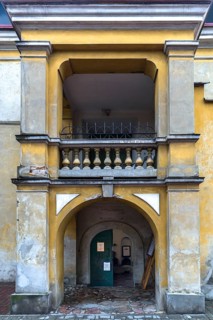 Profaned synagogue in Lancut former Landshut, Poland