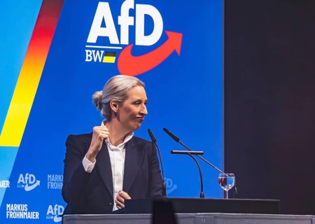 Alice Weidel, co-chair of the parliamentary group of the right-wing populist and far-right