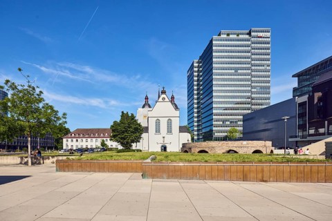 MaxCologne high-rise building, Lanxess, corporate headquarters, Lanxess Tower, Alt St. Heribert