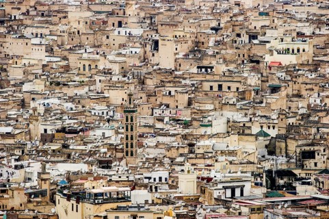 Panorama, Medina, UNESCO World Heritage Site, Fez, Morocco