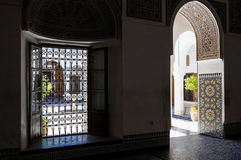 Courtyard, Palais Bahia, Old Town, Marrakech, Morocco