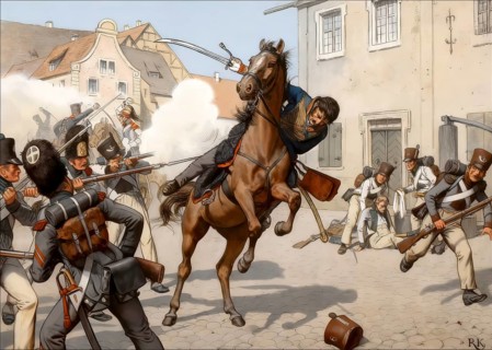 The War of the Fifth Coalition, death of Major von Schill in Stralsund on May 31 1809, historical
