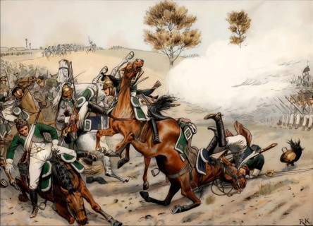 The Prussian Grenadier Battalion Prince August on 28 October 1806 Prenzlau, Germany, Napoleonic