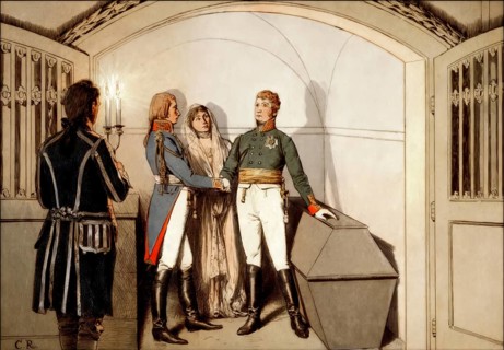Emperor Alexander I of Russia vowed at the tomb of Frederick II. at the Garrison Church in Potsdam