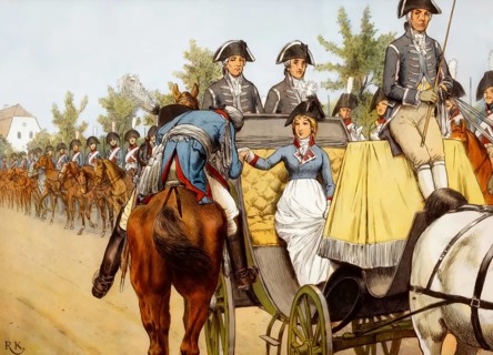 Queen Louise and her regiment of Queen dragoons, Berlin, 18.11. 1806, Louise of