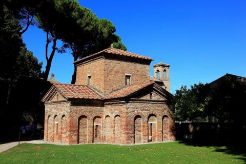 Mausoleum of Galla Placidia, originally built as a funerary chapel for Galla Placidia, the daughter