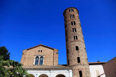 Basilica of Sant'Apollinare Nuovo, three-nave basilica church from the 6th century. It was built by