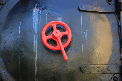 Detail, pressure valve, Brescello, next to the Don Camillo and Peppone museum is the Parco