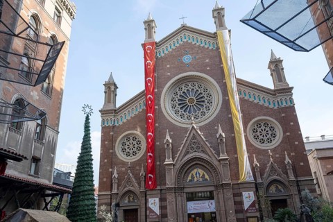 Istanbul, Turkey. December 2nd 2025. Church of Saint Anthony of Padua a catholic church with a
