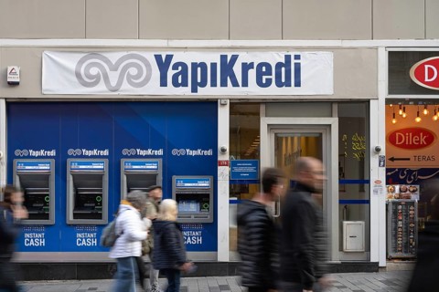Istanbul, Turkey. December 2nd 2025. A branch of Turkish bank Yapi Kredi a nationwide commercial