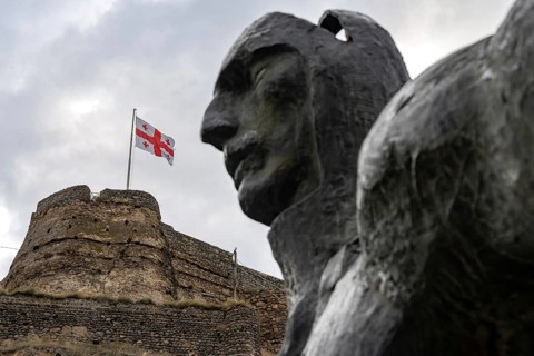 Gori, Georgia. September 9th 2025. Gori Fortress, a medieval citadel in Georgia, situated above the