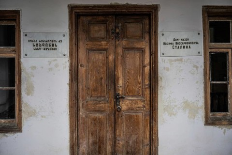 Gori, Georgia. September 9th 2025. The front door of the house where Joseph Stalin was born, the