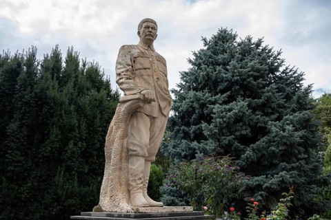 Gori, Georgia. September 9th 2025. Controversial Statue of Joseph Vissarionovich Stalin, Soviet