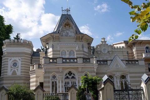 Tbilisi, Georgia. July 11th 2025. The Gothic architecture of The Art Palace of Georgia, Museum of