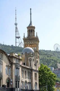 Tbilisi, Georgia. July 11th 2025. View from Tbilisi's Rose Revolution square of the Georgian