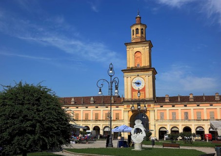 Palace with Torre Civica in the municipality of Gualtieri, Emilia-Romagna, Italy