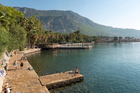 Akyaka, Mugla, Turkey. September 8th 2022 Enjoying the beautiful Turkish Riviera seaside town of