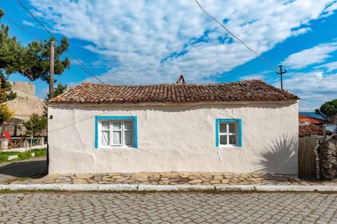 Canakkale, Turkey. February 18th 2022 Beautiful small cottage farm house in the pretty town of