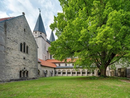 The Romanesque imperial cathedral with cloister, Königslutter am Elm, Lower Saxony, Germany