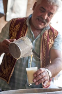 Ortahisar, Cappadocia, Turkey. September 19th 2018 Huseyin the Boza maker of Ortahisar Boza is a