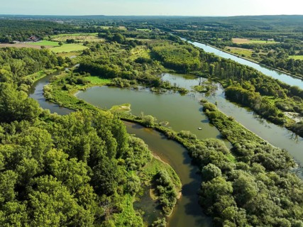 Haltern-Marl, North Rhine-Westphalia, Germany - Lippe, flood protection in the