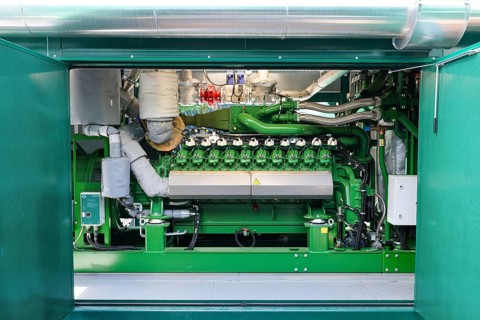 Dinslaken, North Rhine-Westphalia, Germany - Combined heat and power plants (CHP) generate