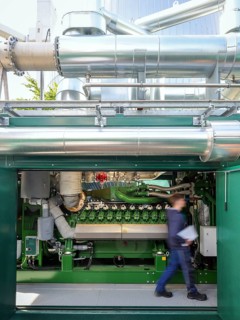 Dinslaken, North Rhine-Westphalia, Germany - Combined heat and power plants (CHP) generate