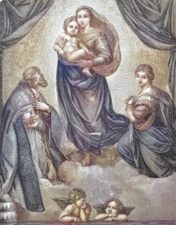 The Sistine Madonna, also known as Madonna di San Sisto, is an oil painting by Italian artist