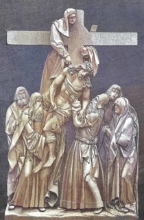 The Deposition of Christ from the Cross is the scene depicted in art from the Gospels reports in