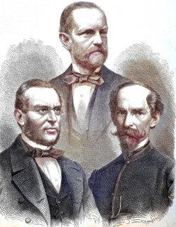 Franz Xaver Fragner, Knight Franz Ritter von Hopfen, 1825 - 1901, Carl Giskra, Karl Giska, 1820 -
