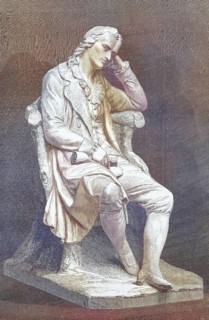Marble statue of Johann Christoph Friedrich von Schiller, 1759 - 1805, German poet, philosopher,