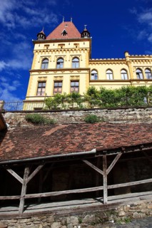 Romania, cultural house in the historic old town of Sighisoara, German Sighisoara, town in Mures