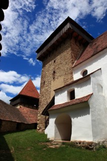 Romania, in the courtyard of the fortified church of Viscri, German German Weisskirch a town in the