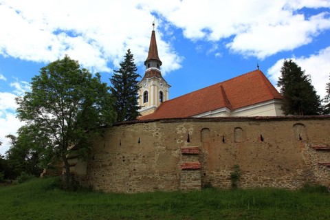 Romania, village church of the village of Crit, German German Cross, in the district of Brasov,