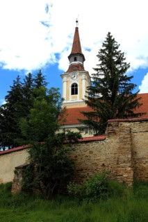Romania, village church of the village of Crit, German German Cross, in the district of Brasov,