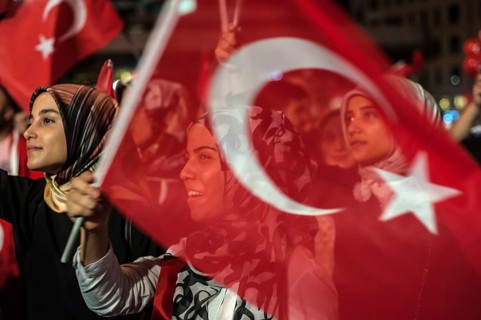 Istanbul. Turkey. July 19th 2016 Thousands of Turkish pro Akp government supporters have been