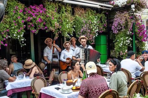 Belgrade, Serbia. May 27th 2019 The trendy Skadarlija neighborhood of Old Belgrade