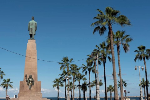 Alexandria, Egypt. December 4th 2022 Monument of Egyptian revolutionary statesman Saad Zaghloul