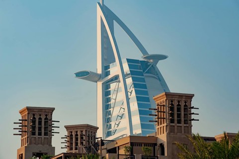 Dubai, United Arab Emirates. June 30th 2019. Burj Al Arab, Dubai's most iconic luxury hotel, Dubai,