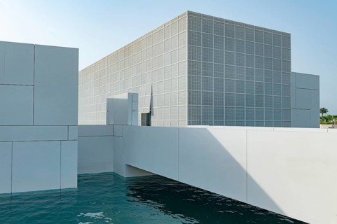 Abu Dhabi, United Arab Emirates. June 23rd 2019 The architecture of the Louvre Abu Dhabi, an art