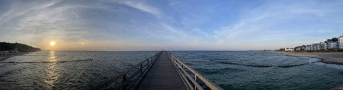 Sunset, pier, Heiligendamm is the oldest seaside resort in Germany and continental Europe, founded