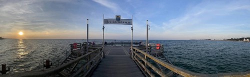 Sunset, pier, Heiligendamm is the oldest seaside resort in Germany and continental Europe, founded