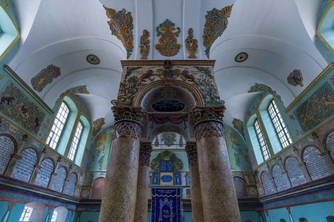 Interior of the secular synagogue in Lancut former Landshut, Poland