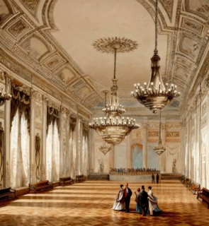 The ballroom, Almack's Assembly Rooms or Willis's Rooms, 19th century, a social club in London,