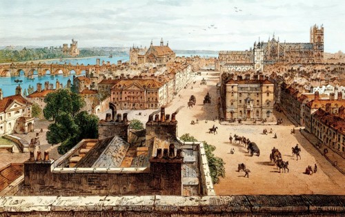 Westminster, from the roof of Whitehall, 18th century, London, England, United Kingdom