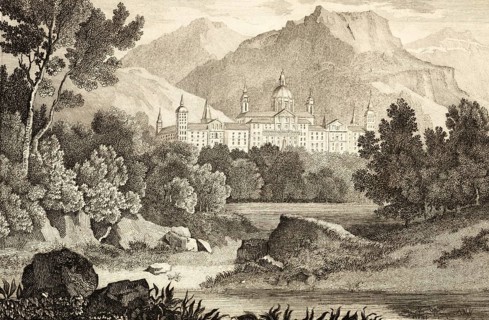 San Lorenzo de El Escorial monastery and palace complex, Madrid, Spain, Sierra de Guadarrama, 16th