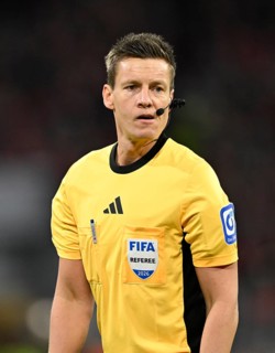 Referee Daniel Siebert soccer Bundesliga, DFB-Pokal, Allianz Arena, Munich, Bayern, Germany