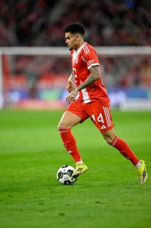 Luis Diaz FC Bayern Munich FCB (14) Action on the ball Football Bundesliga, DFB Cup, Allianz Arena,