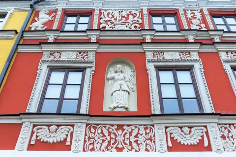 House of the Angel House built in 1632 in Italian Renaissance style, Zamosc, Poland