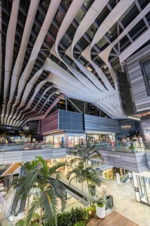 Miami modern shopping center Brickell City Centre shopping mall shopping at night in Miami, USA
